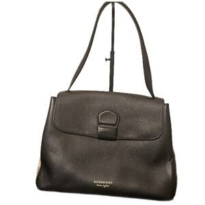 ✨ Burberry Black Leather & House Check 2-Way Shoulder/Crossbody Bag ✨